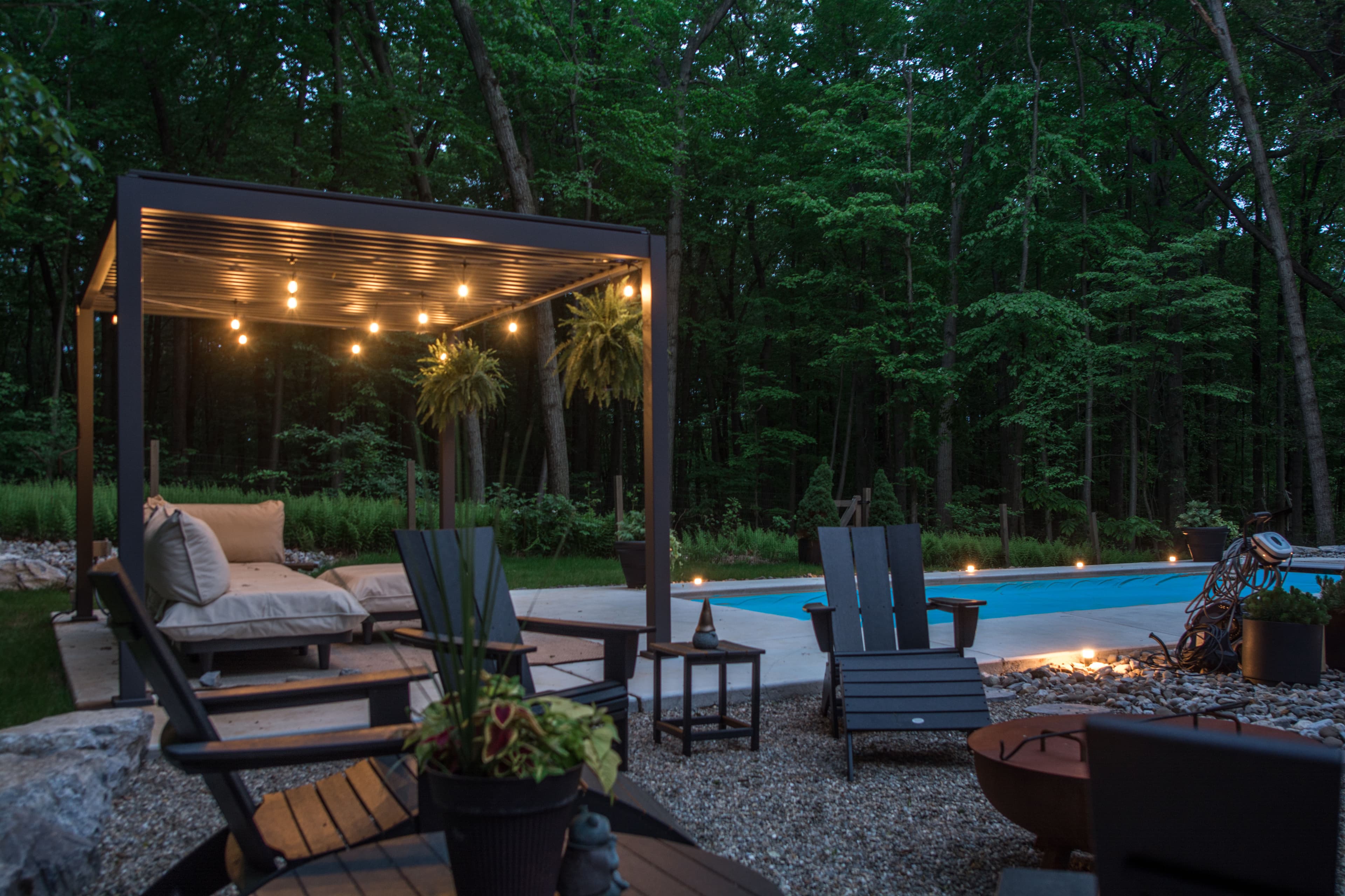 Project Transforming a Backyard Pool Area with Lighting image